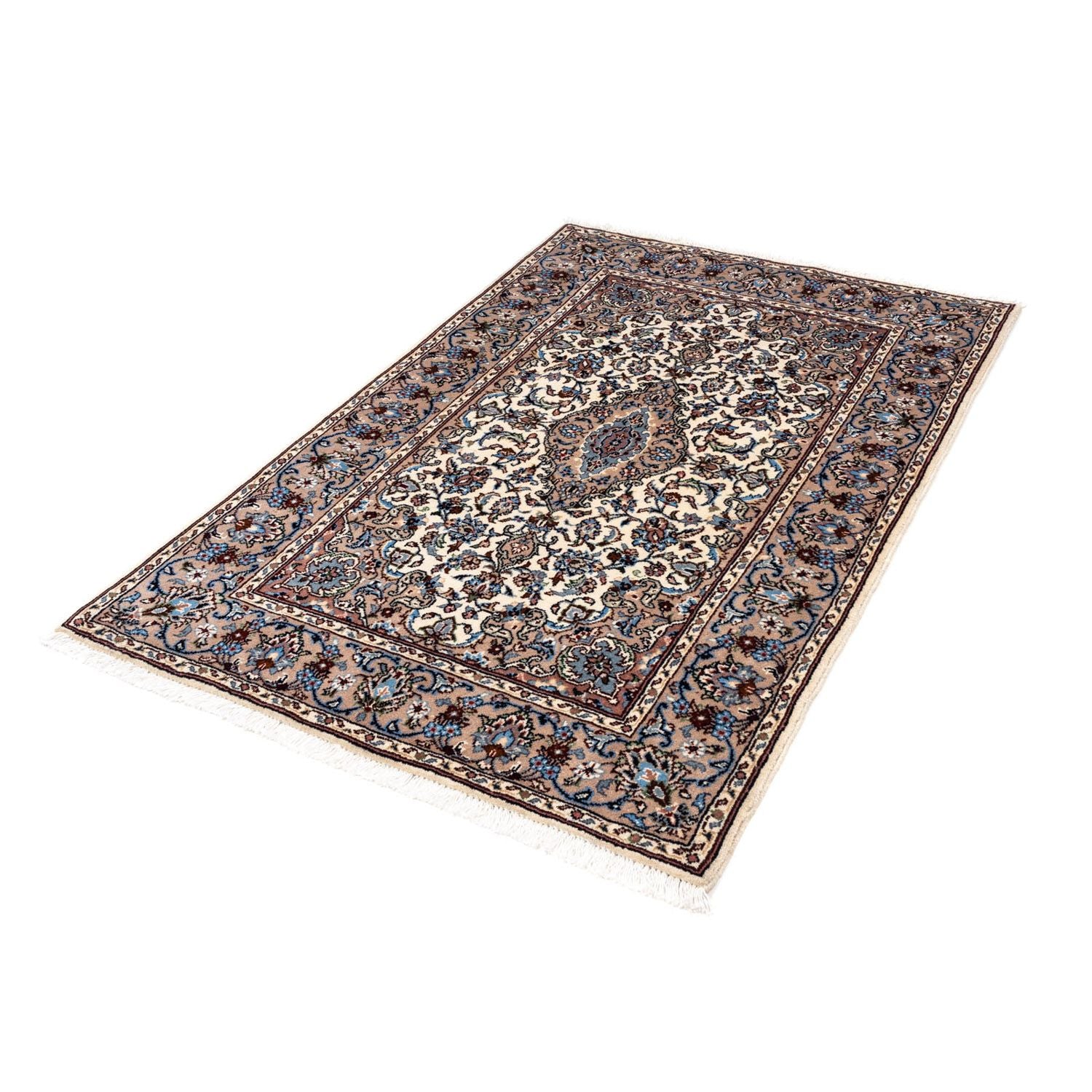 Alfombra persa - Keshan - 150 x 98 cm - beige