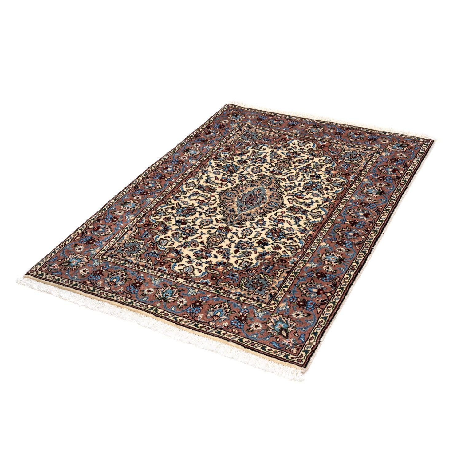 Alfombra persa - Keshan - 153 x 98 cm - beige