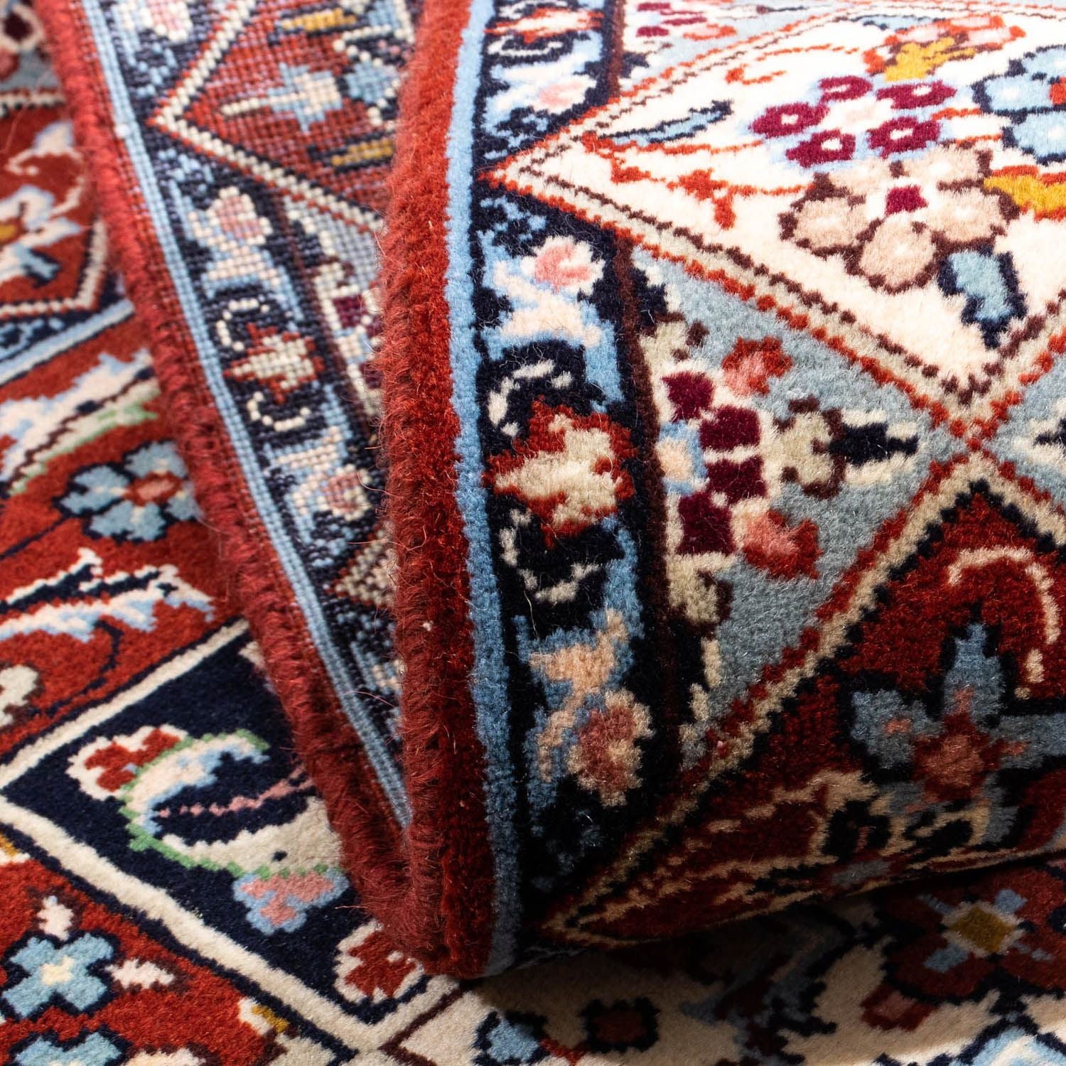 Alfombra persa - Keshan - 157 x 95 cm - rojo oscuro