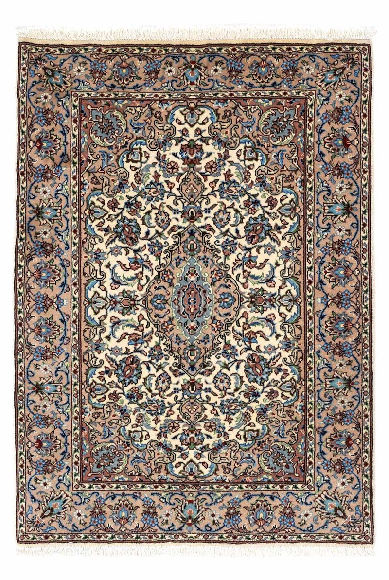 Alfombra persa - Keshan - 143 x 98 cm - beige