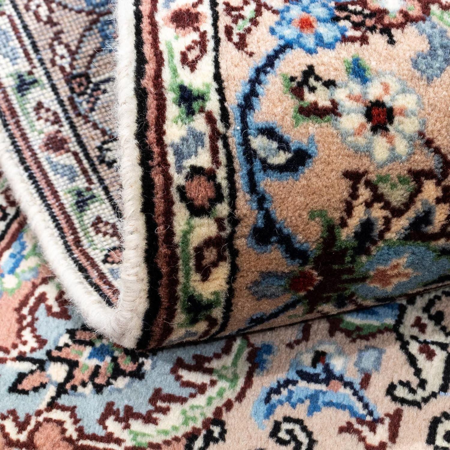 Alfombra persa - Keshan - 143 x 98 cm - beige