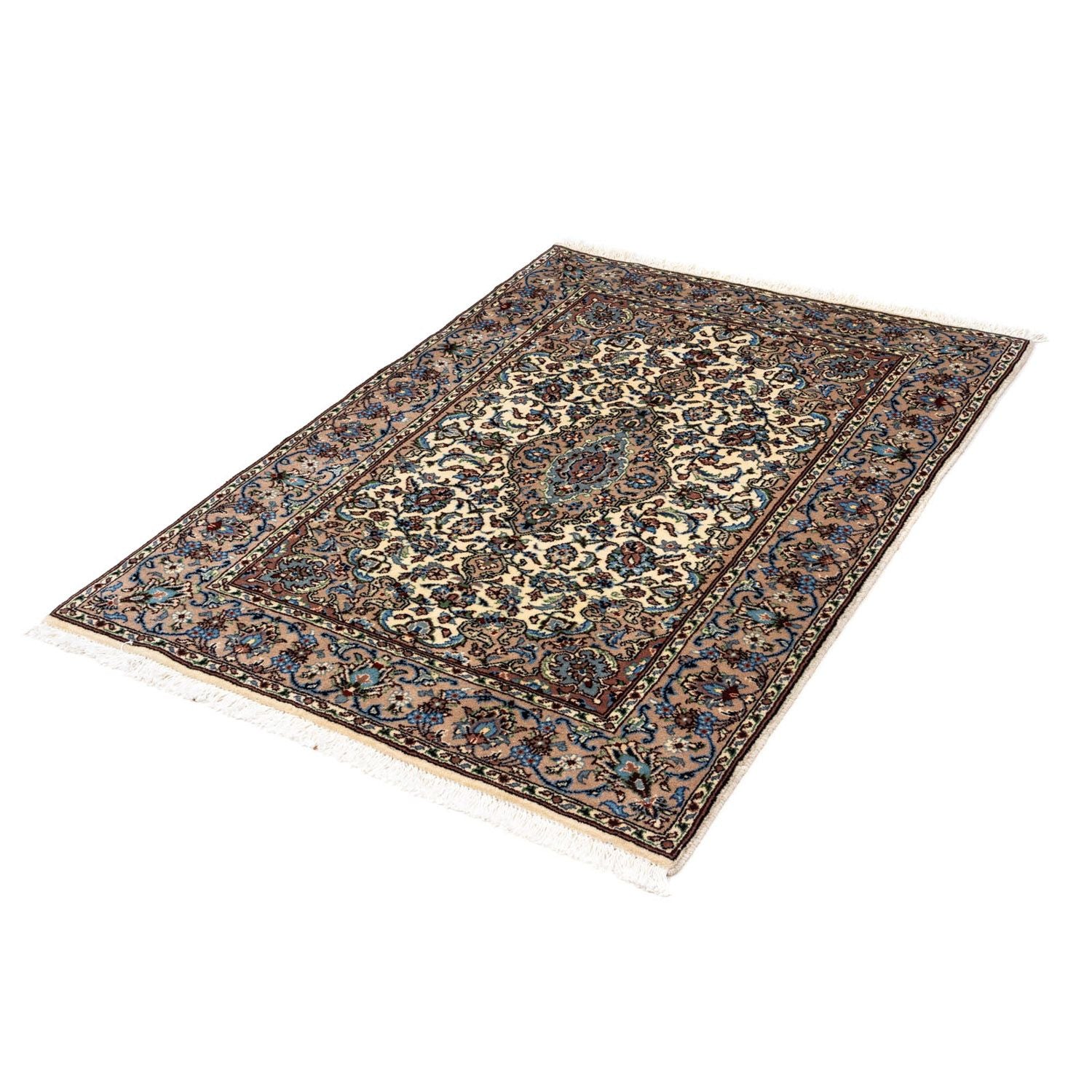Alfombra persa - Keshan - 143 x 98 cm - beige