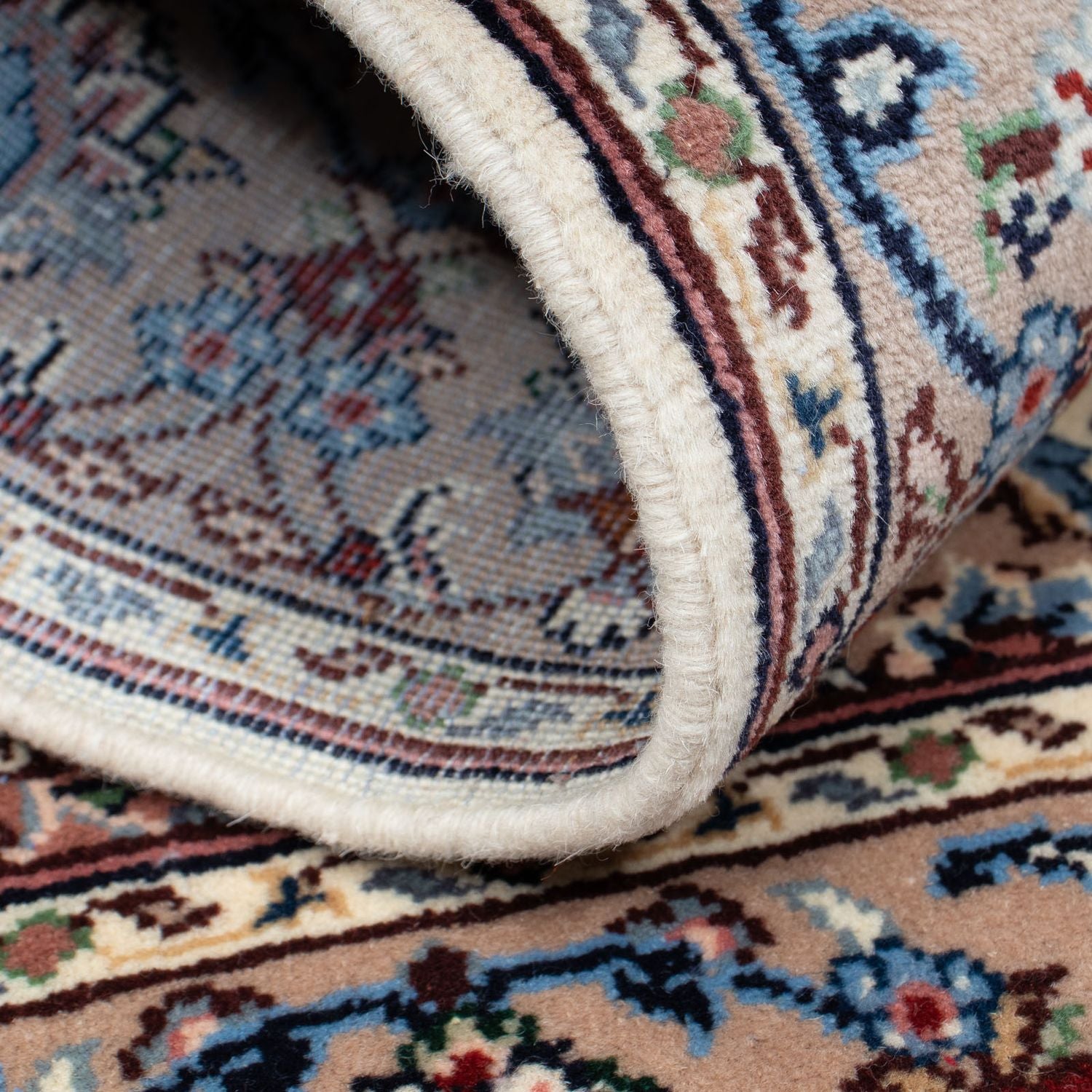 Alfombra persa - Keshan - 153 x 98 cm - beige
