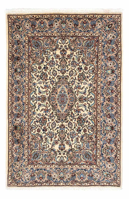 Alfombra persa - Keshan - 148 x 97 cm - beige