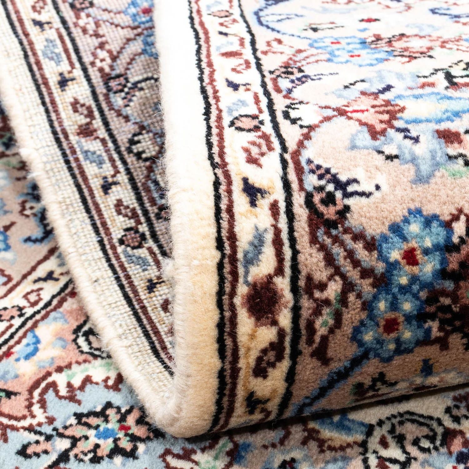 Alfombra persa - Keshan - 148 x 97 cm - beige