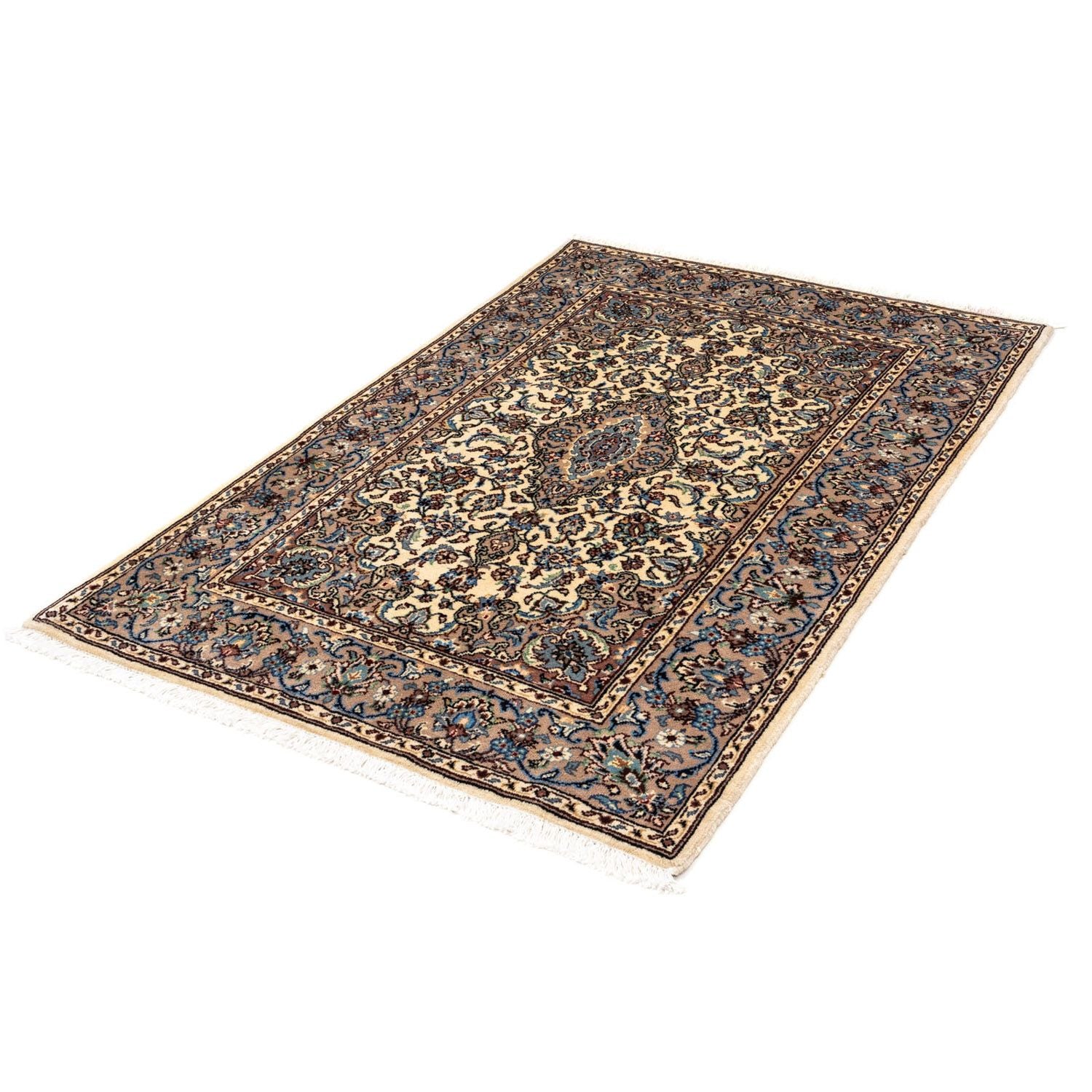 Alfombra persa - Keshan - 148 x 97 cm - beige