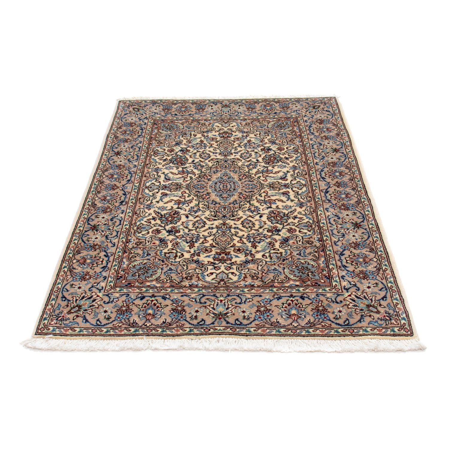 Alfombra persa - Keshan - 147 x 98 cm - beige