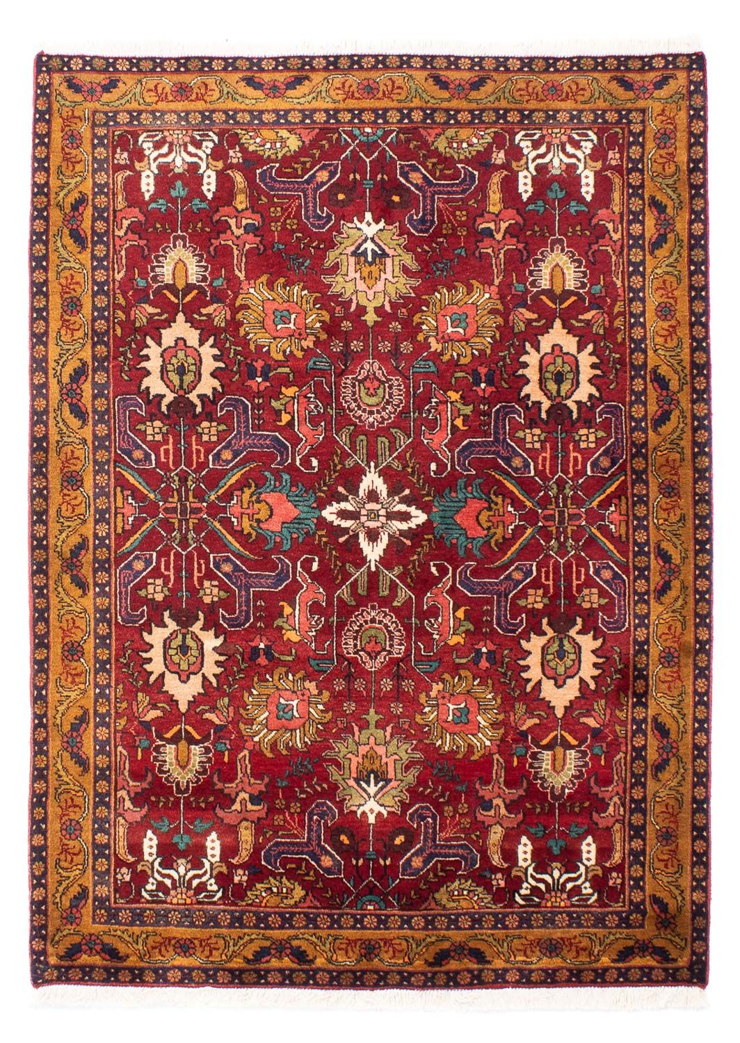 Alfombra persa - Nómada - 191 x 138 cm - rojo oscuro