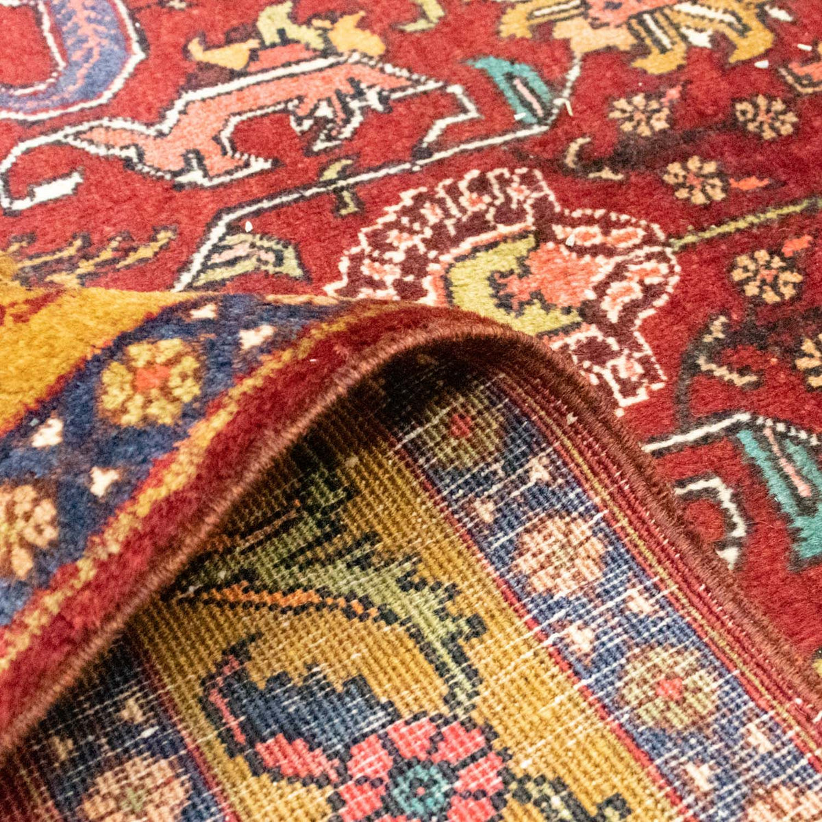 Alfombra persa - Nómada - 189 x 143 cm - rojo