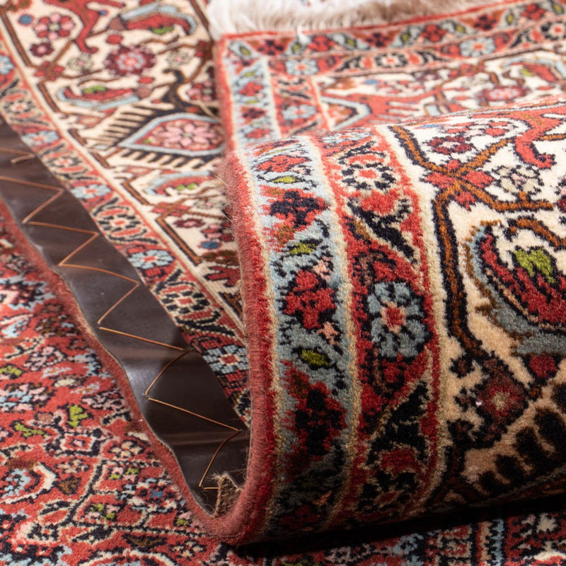 Alfombra persa - Bidjar - 358 x 250 cm - rojo oscuro