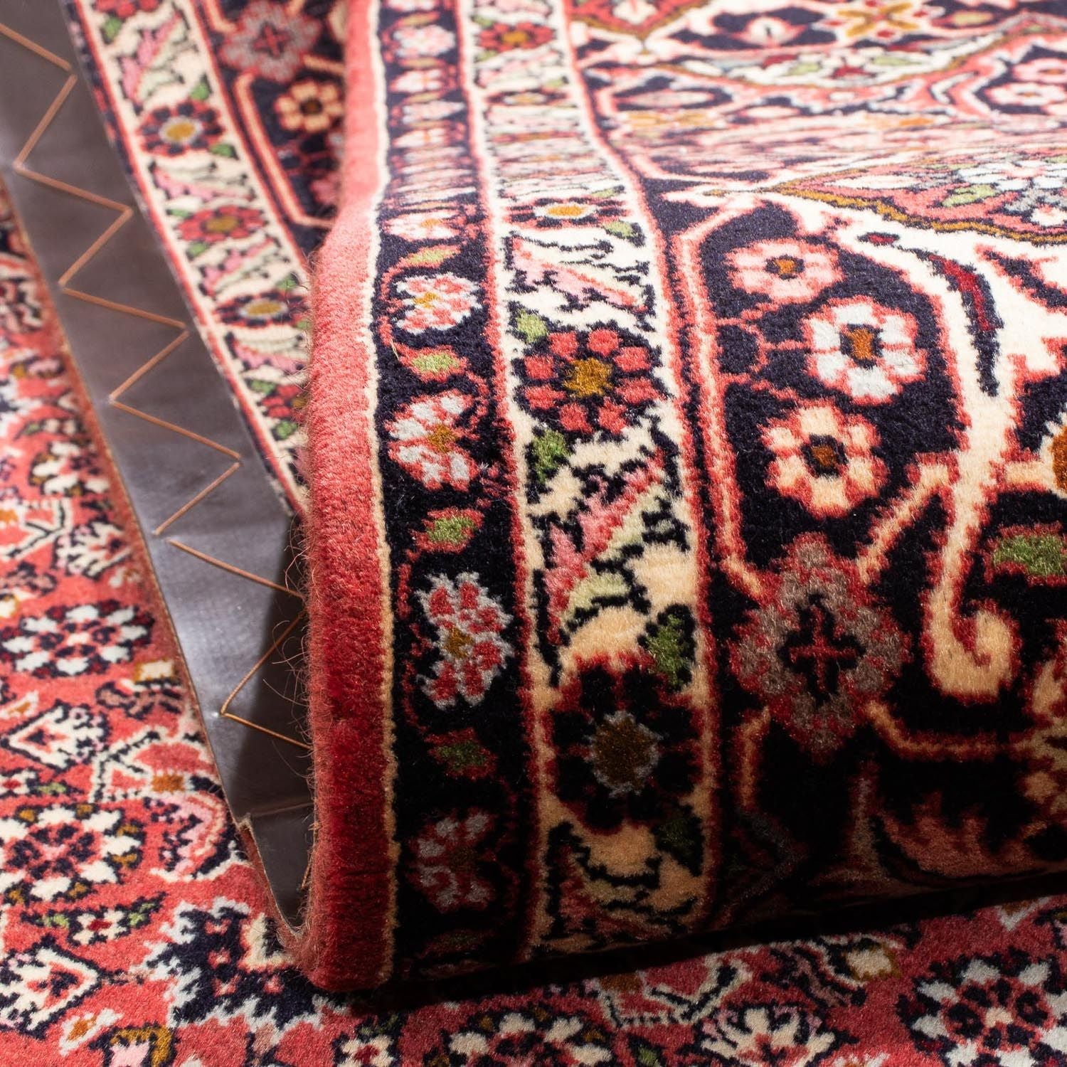Alfombra persa - Bidjar - 290 x 195 cm - rojo oscuro