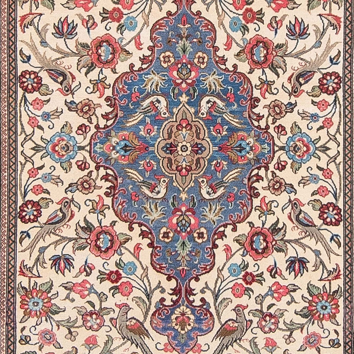 Alfombra de pasillo Alfombra persa - Tabriz - 143 x 105 cm - beige