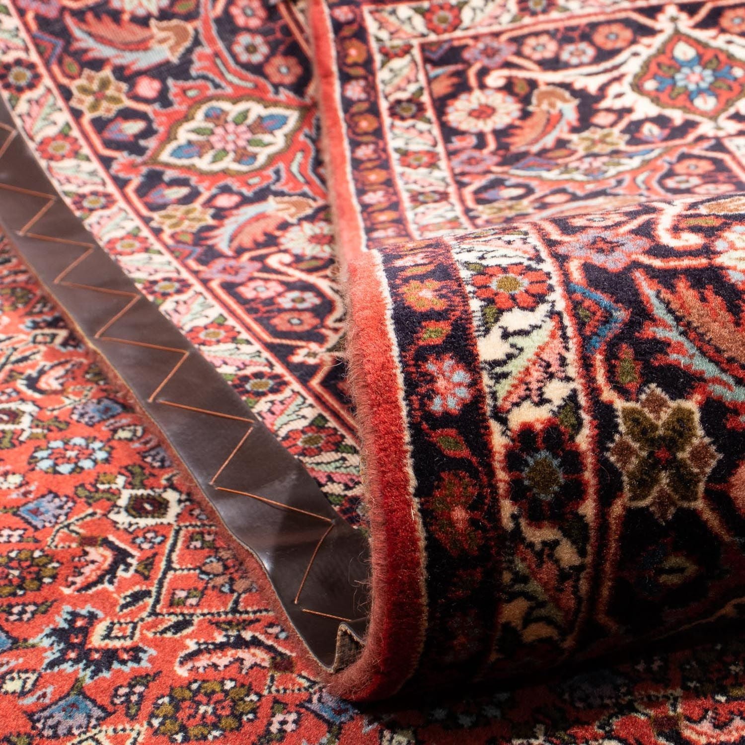 Alfombra persa - Bidjar - 284 x 200 cm - rojo oscuro