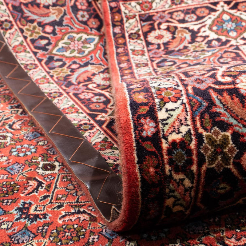 Alfombra persa - Bidjar - 284 x 200 cm - rojo oscuro