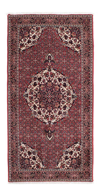 Alfombra de pasillo Alfombra persa - Bidjar - 194 x 100 cm - rojo oscuro