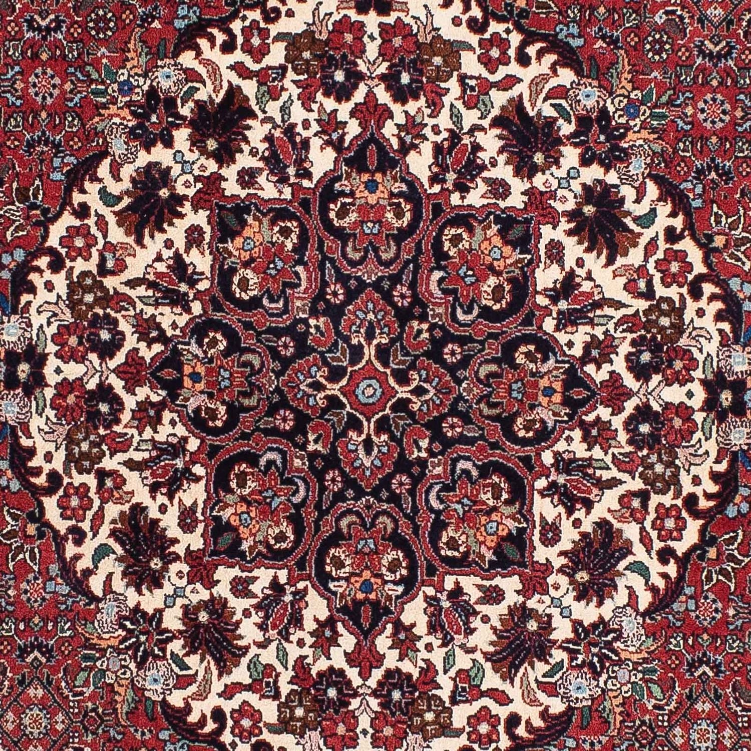 Alfombra de pasillo Alfombra persa - Bidjar - 194 x 100 cm - rojo oscuro