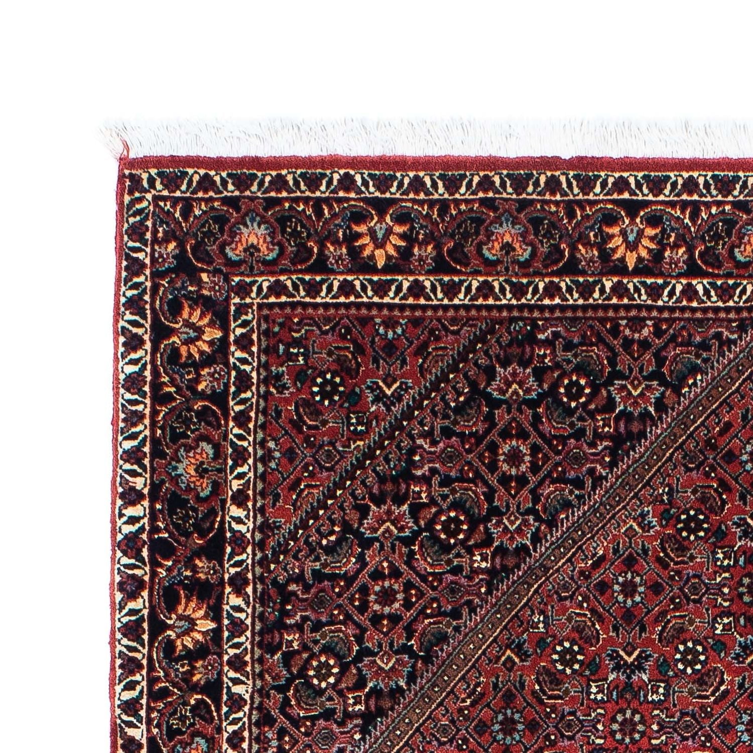 Alfombra de pasillo Alfombra persa - Bidjar - 205 x 102 cm - rojo oscuro