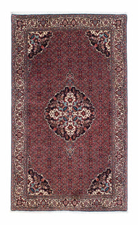 Alfombra persa - Bidjar - 194 x 114 cm - rojo oscuro