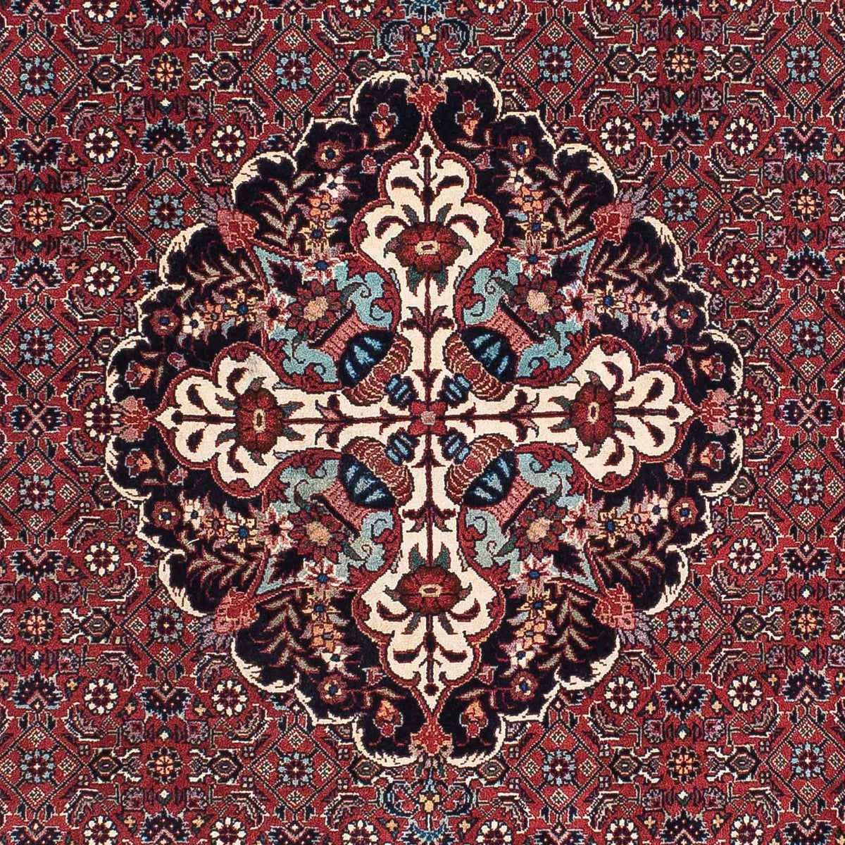 Alfombra persa - Bidjar - 194 x 114 cm - rojo oscuro