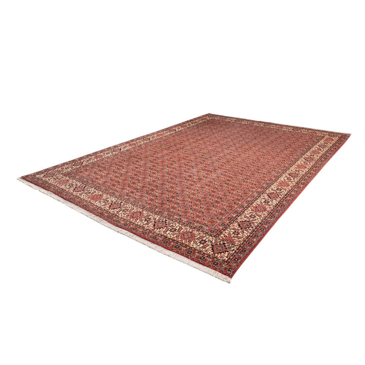 Alfombra persa - Bidjar - 357 x 248 cm - rojo oscuro