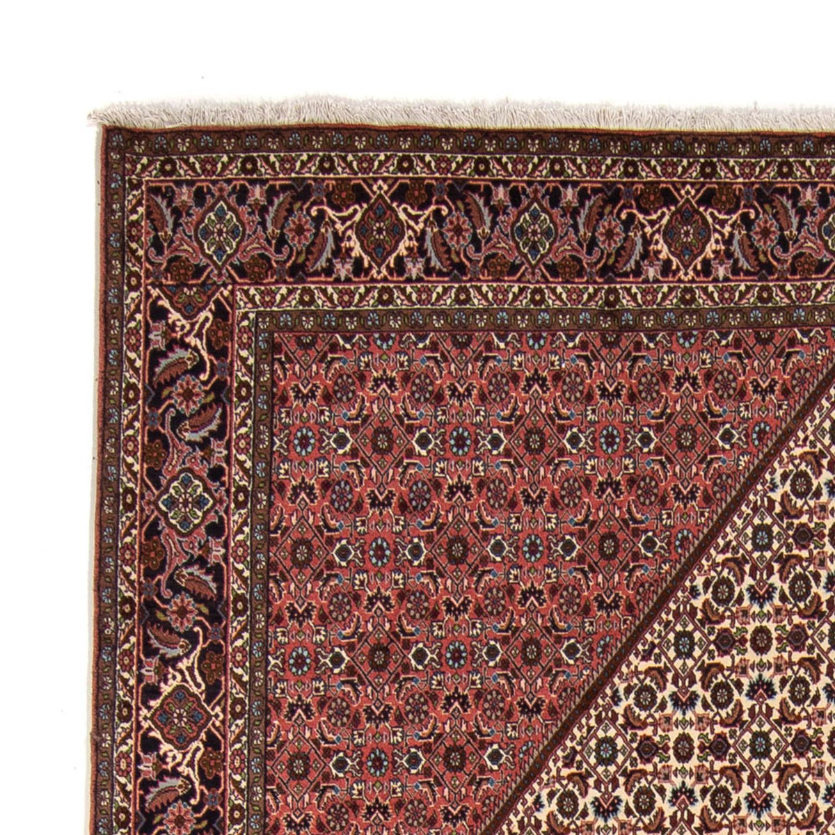 Alfombra persa - Bidjar - 343 x 252 cm - rojo oscuro