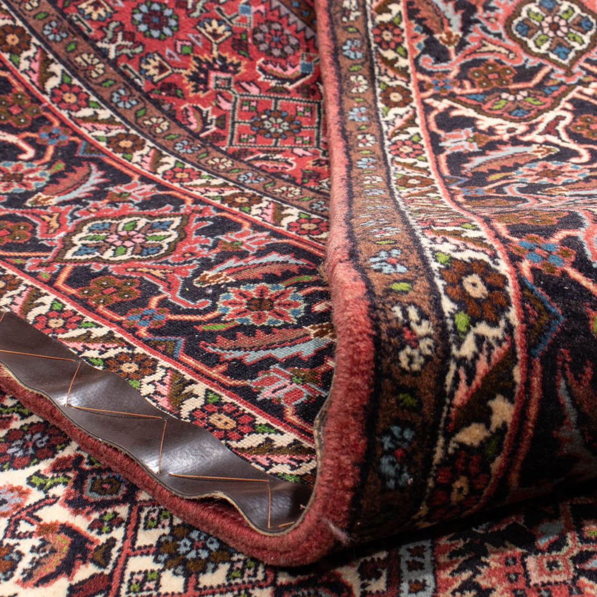 Alfombra persa - Bidjar - 343 x 252 cm - rojo oscuro
