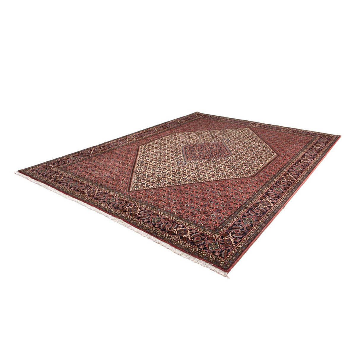 Alfombra persa - Bidjar - 343 x 252 cm - rojo oscuro