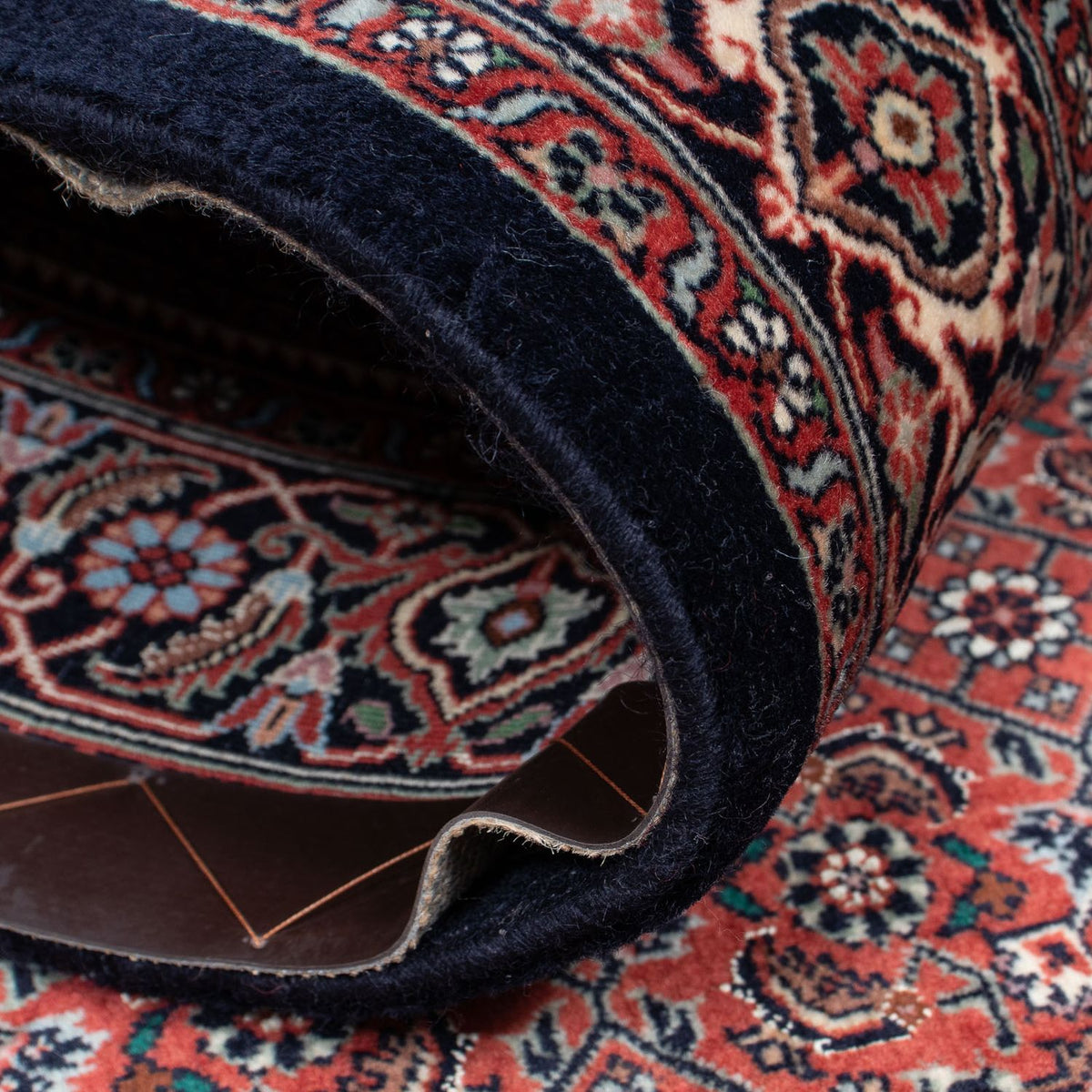 Alfombra de pasillo Alfombra persa - Bidjar - 201 x 100 cm - azul oscuro