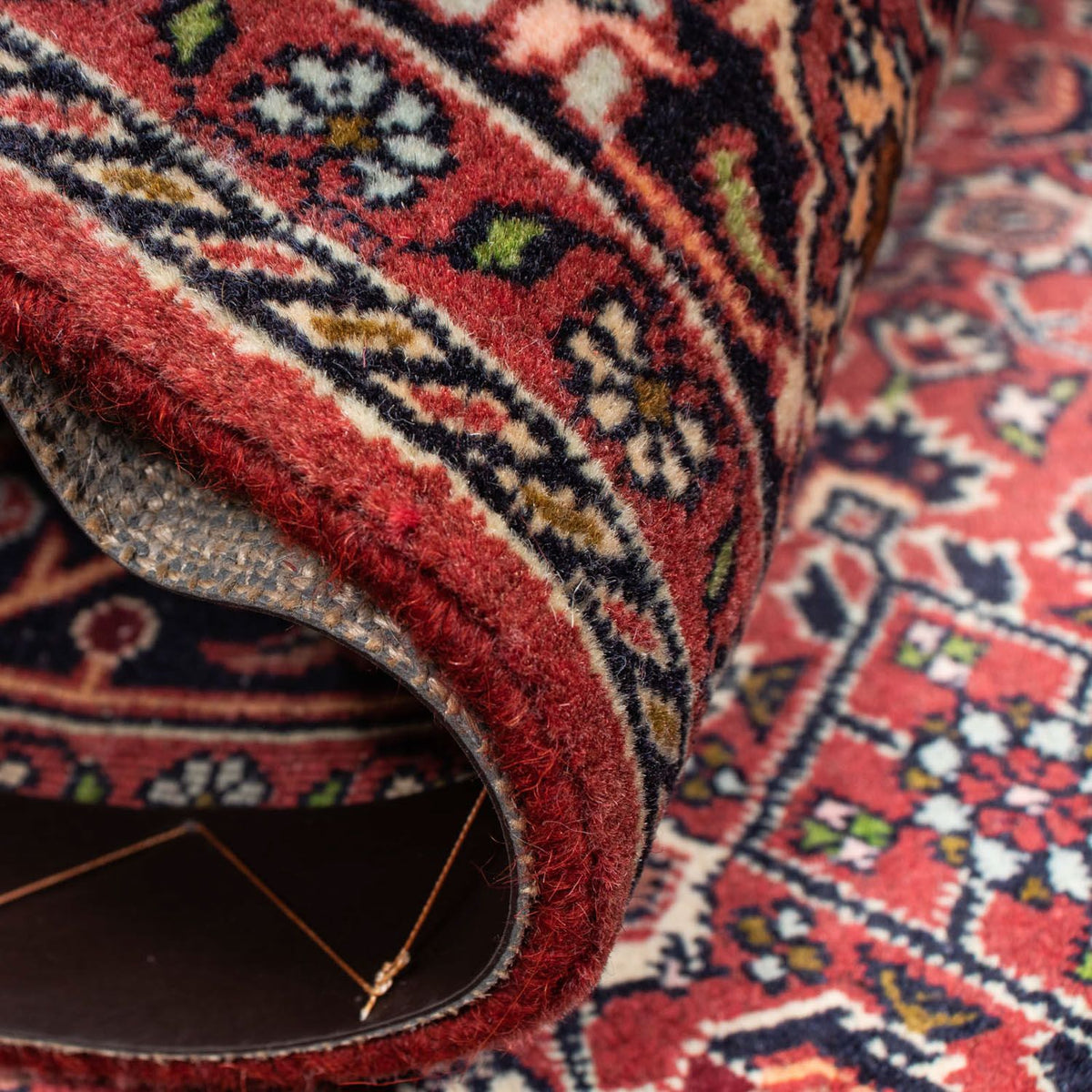 Alfombra persa - Bidjar - 208 x 139 cm - rojo