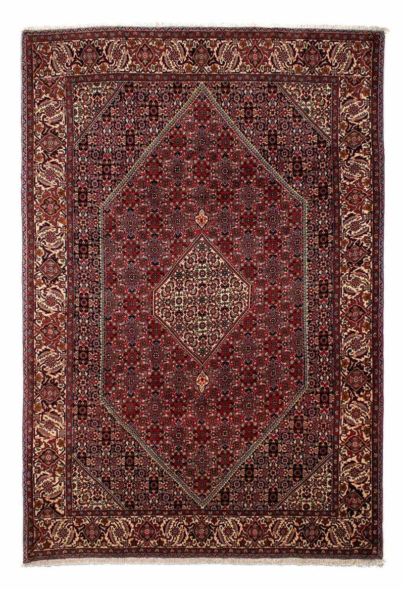 Alfombra persa - Bidjar - 290 x 206 cm - rojo oscuro
