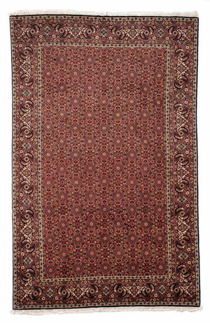 Alfombra persa - Bidjar - 310 x 196 cm - rojo oscuro