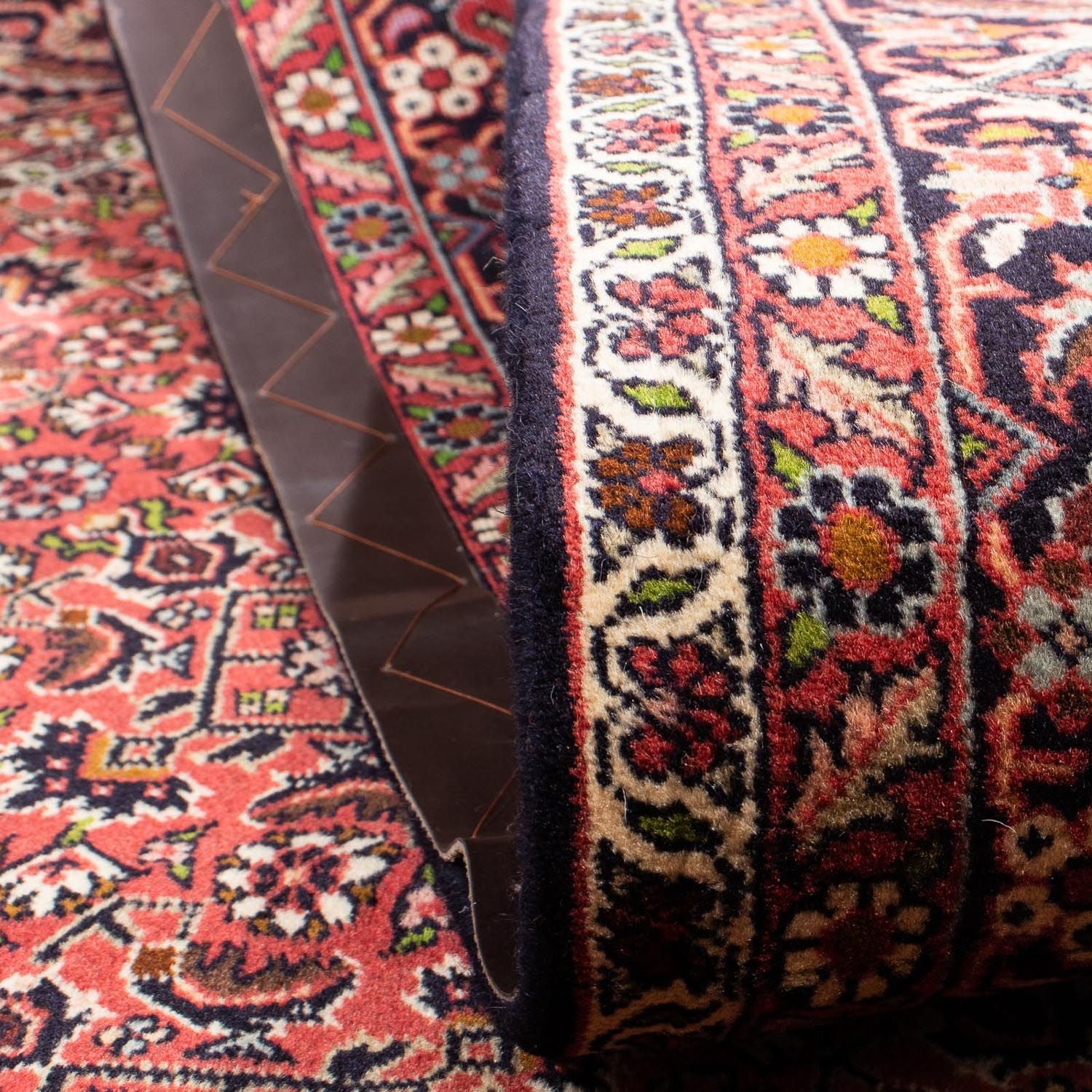 Alfombra persa - Bidjar - 310 x 196 cm - rojo oscuro