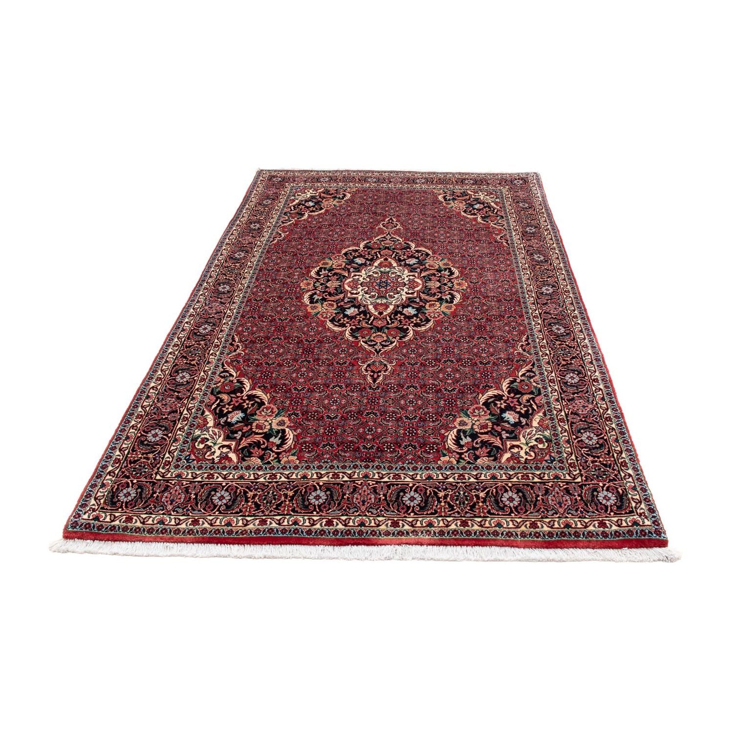 Alfombra persa - Bidjar - 223 x 130 cm - rojo claro