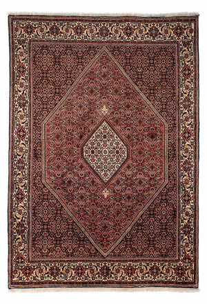 Alfombra persa - Bidjar - 292 x 200 cm - rojo oscuro