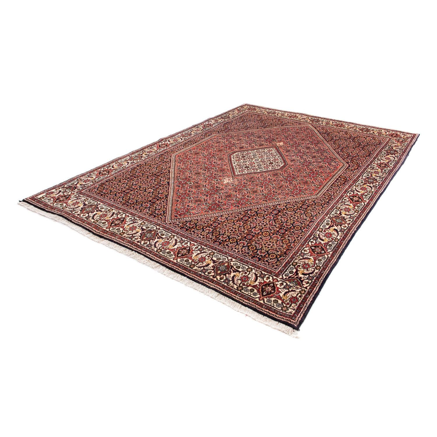 Alfombra persa - Bidjar - 292 x 200 cm - rojo oscuro