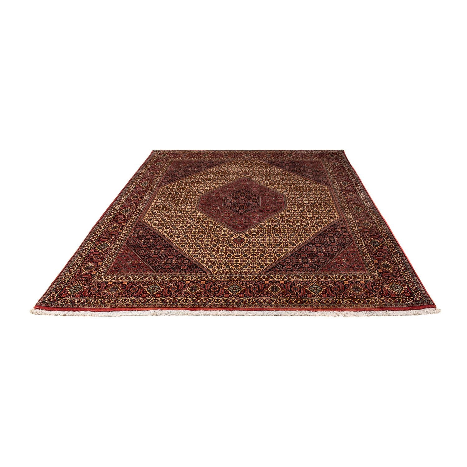 Alfombra persa - Bidjar - 250 x 200 cm - rojo oscuro