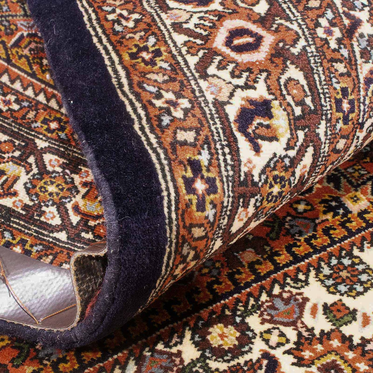 Alfombra persa - Bidjar - 150 x 90 cm - azul oscuro