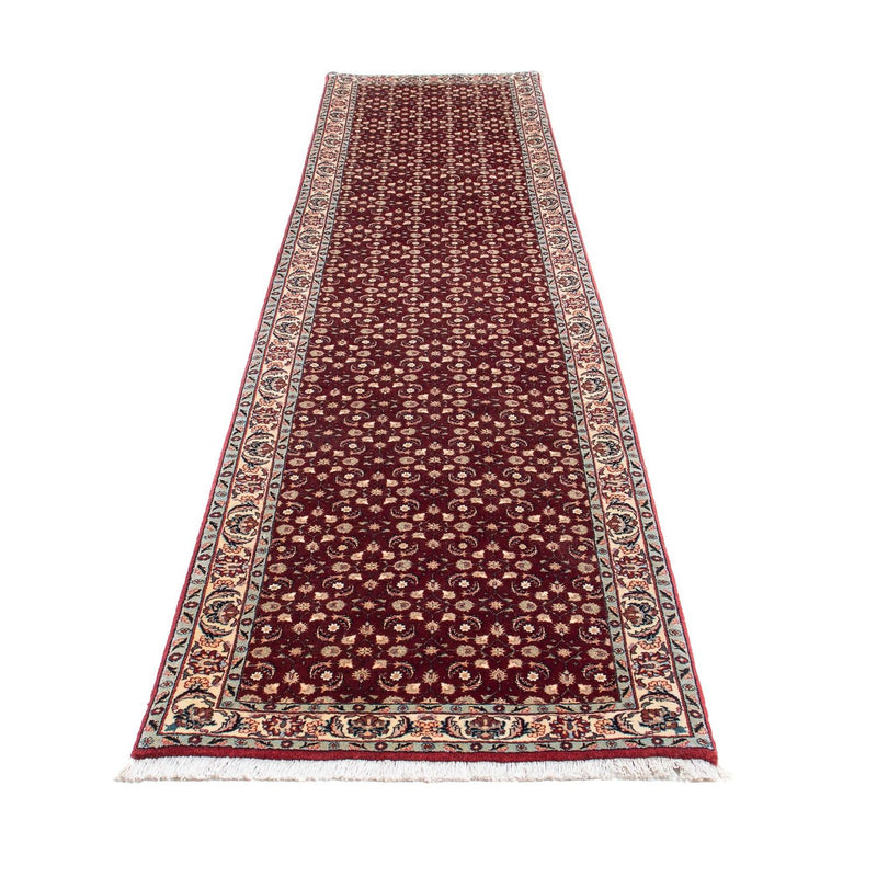 Alfombra de pasillo Alfombra persa - Bidjar - 334 x 77 cm - rojo oscuro