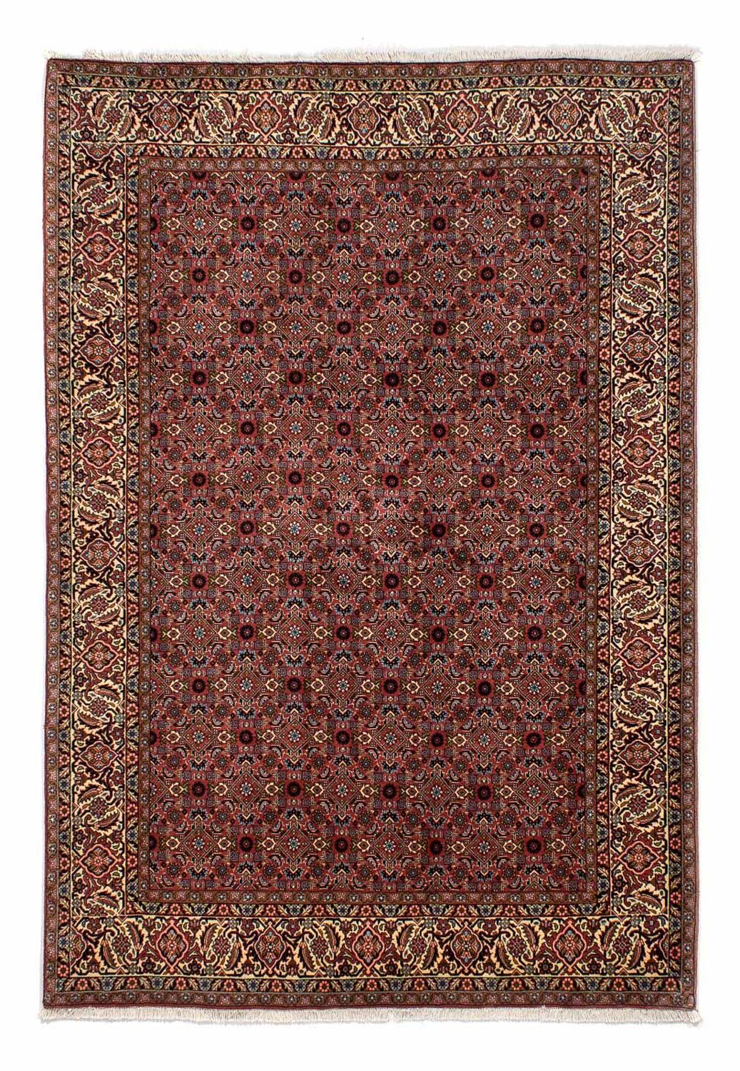 Alfombra persa - Bidjar - 257 x 178 cm - rojo oscuro