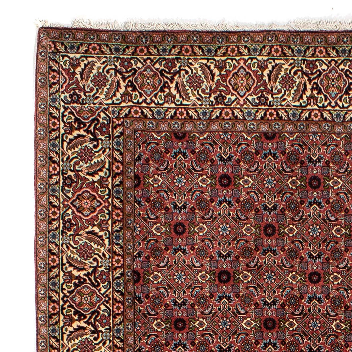 Alfombra persa - Bidjar - 257 x 178 cm - rojo oscuro