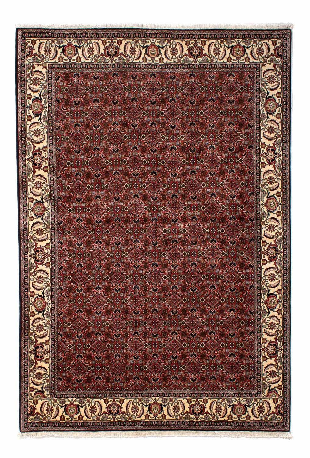 Alfombra persa - Bidjar - 245 x 177 cm - rojo oscuro