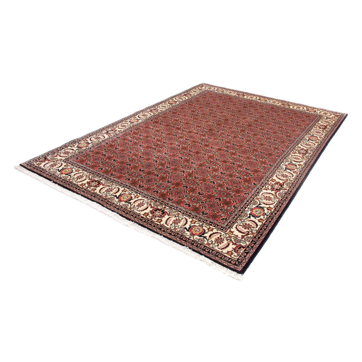 Alfombra persa - Bidjar - 245 x 177 cm - rojo oscuro