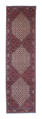 Alfombra de pasillo Alfombra persa - Bidjar - 282 x 78 cm - rojo claro