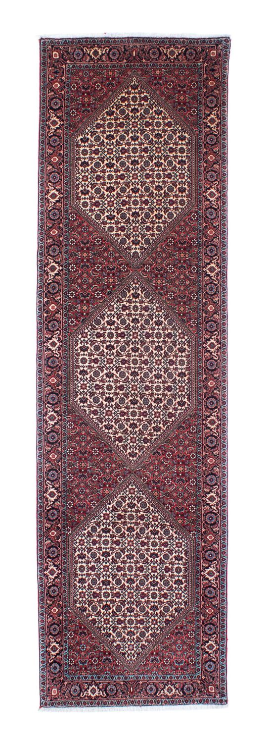 Alfombra de pasillo Alfombra persa - Bidjar - 282 x 78 cm - rojo claro