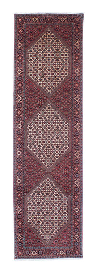 Alfombra de pasillo Alfombra persa - Bidjar - 282 x 78 cm - rojo claro