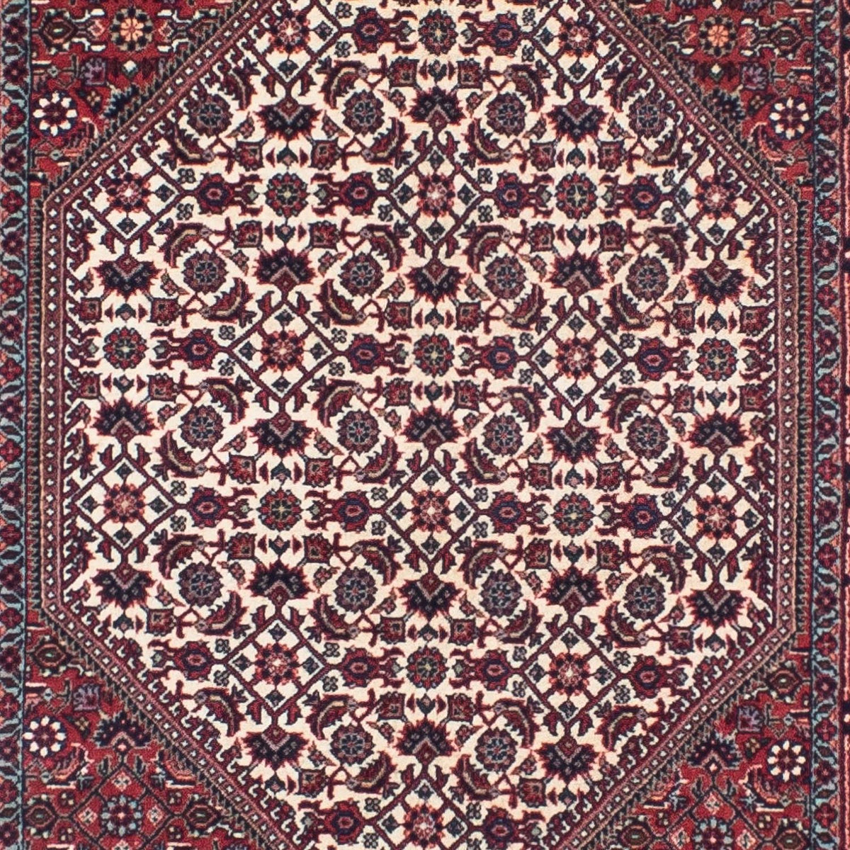 Alfombra de pasillo Alfombra persa - Bidjar - 282 x 78 cm - rojo claro