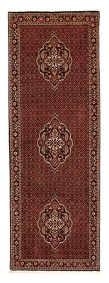 Alfombra de pasillo Alfombra persa - Bidjar - 297 x 102 cm - rojo oscuro