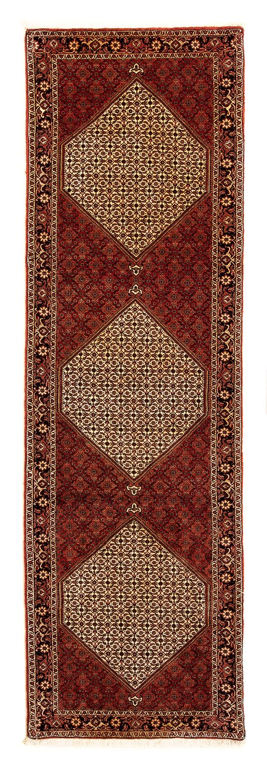 Alfombra de pasillo Alfombra persa - Bidjar - 305 x 84 cm - rojo oscuro