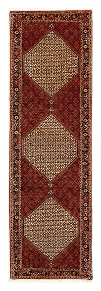 Alfombra de pasillo Alfombra persa - Bidjar - 305 x 84 cm - rojo oscuro