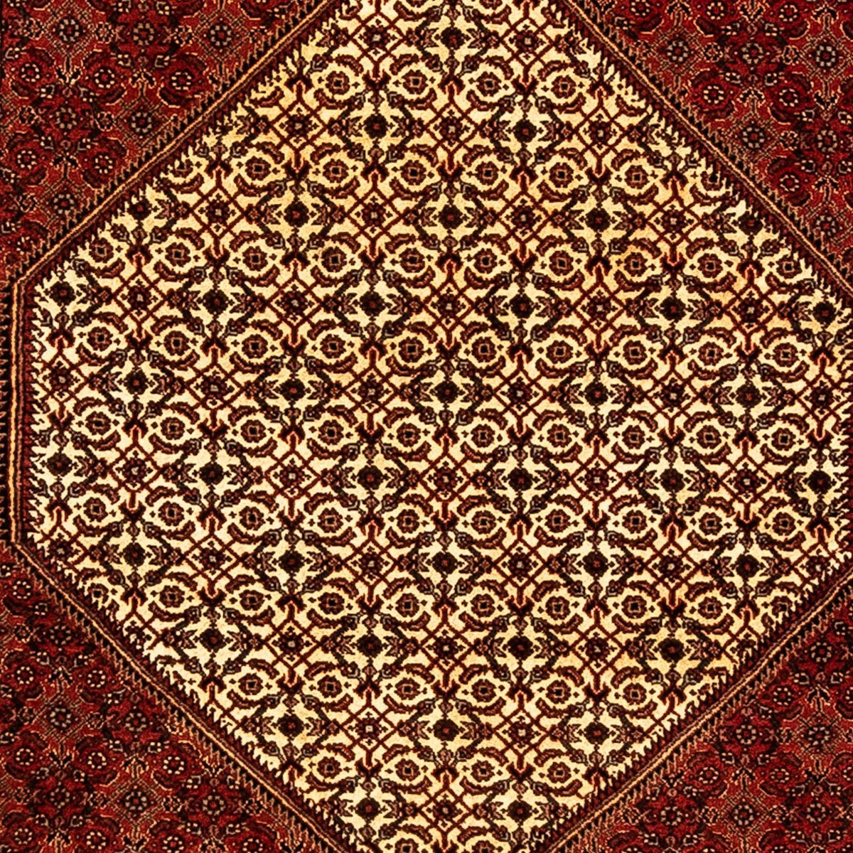 Alfombra de pasillo Alfombra persa - Bidjar - 305 x 84 cm - rojo oscuro